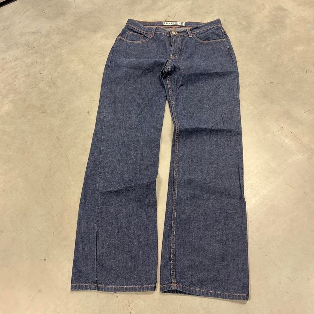 Y2K Low Rise Bootcut Express Dark Wash Relaxed Jeans